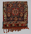 Face from Half of Double Saddle Bag (Khorjin), Wool; sumak brocaded, tapestry weave