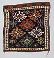 Half of Double Saddle Bag (Khorjin), Wool and cotton; sumak brocaded, tapestry weave