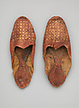 Leather Shoe with Gilded Decoration, Leather; gilded