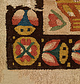 Square with Quail, Wool, linen; plain weave, tapestry weave