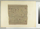 Textile Fragment, Silk, metal thread; brocaded, pieced