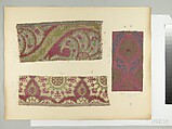 Fragment of a Cushion Cover (Yastik), Silk and metal thread; cut and voided velvet (çatma), brocaded