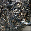Flask with Zodiac Medallions, Stonepaste; molded, blue-glazed, overpainted, and gilded