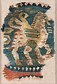 Roundel with Winged Horse, Wool, linen; tapestry weave