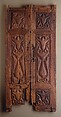 Pair of Doors Carved in the 'Beveled Style', Wood (teak); carved