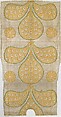 Fragment of a Kaftan Back, Silk, metal wrapped thread; taqueté (seraser)