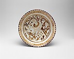 Luster Bowl with Winged Horse, Stonepaste; luster-painted on opaque monochrome glaze