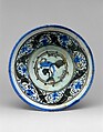 Bowl with Vegetal Motifs, Stonepaste; painted and incised under transparent glaze