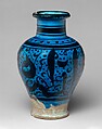 Jar, Stonepaste; painted under transparent turquoise glaze