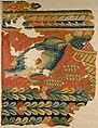 Hanging Fragment with Bird and Basket, Wool, linen; tapestry weave