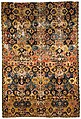 Vase-technique Carpet with Overlapping Cartouches, Cotton (warp), silk (weft), wool (weft and pile); asymmetrically knotted pile
