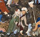 "Dancing Dervishes", Folio from a Divan of Hafiz, Hafiz (Iranian, Shiraz ca. 1325–1390 Shiraz), Opaque watercolor and gold on paper