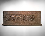 Carved Door Panel, Cypress; carved, traces of paint