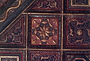 Damascus Room, Wood (poplar) with gesso relief, gold and tin leaf, glazes and paint; wood (cypress, poplar, and mulberry), mother-of-pearl, marble and other stones, stucco with glass, plaster ceramic tiles, iron, brass