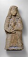 Standing Figure with Feathered Headdress, Gypsum plaster; modeled, carved, polychrome-painted, gilded