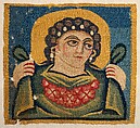 Tabula (Square) with the Head of Spring, Linen, wool