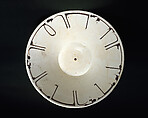 Bowl with Arabic Inscription, Earthenware; white slip with black-slip decoration under transparent glaze