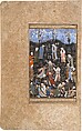 "Dancing Dervishes", Folio from a Divan of Hafiz, Hafiz (Iranian, Shiraz ca. 1325–1390 Shiraz), Opaque watercolor and gold on paper