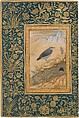"Diving Dipper and Other Birds", Folio from the Shah Jahan Album, Painting by Mansur (active ca. 1589–1626), Ink, opaque watercolor, and gold on paper