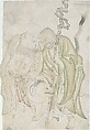 Two Lohans, Ink and transparent watercolor on paper