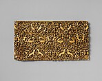 Panel from a Rectangular Box, Ivory; carved, inlaid with stone with traces of pigment