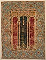 Carpet with Triple-Arch Design, Silk (warp and weft), wool (pile), cotton (pile); asymmetrically knotted pile 