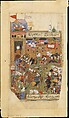 "Ottoman Army Entering a City", Folio from a Divan of Mahmud `Abd al-Baqi, Mahmud &#39;Abd-al Baqi (1526–1600), Ink, opaque watercolor, and gold on paper