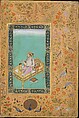 "The Emperor Shah Jahan with his Son Dara Shikoh", Folio from the Shah Jahan Album, Painting by Nanha, Ink, opaque watercolor, and gold on paper
Margins: Gold and opaque watercolor on dyed paper
