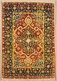 Silk Kashan Carpet, Silk (warp, weft and pile); asymmetrically knotted pile