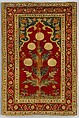 Carpet with Niche and Flower Design, Cotton (warp and weft), silk (weft), wool (pile); asymmetrically knotted pile