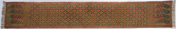 Sash (Patka), Silk, metal wrapped thread; tapestry weave