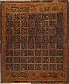 Painted and Inlaid Game Board, Wood; painted, varnished and gilded; with metal hinges
