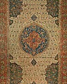 Ushak Medallion Carpet on White Ground, Wool (warp, weft and pile); symmetrically knotted pile