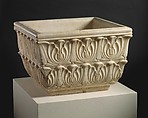 Basin with Stylized Lotus Blossoms, Marble