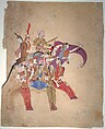 Composite Elephant, Ink, opaque watercolor, and gold on paper
