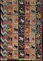 Hanging (Kanduri), Cotton; plain weave, appliquéd and embroidered
