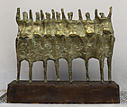 Untitled/ “Demonstration” with multiple figures, Krishna Reddy  American, born India, Cast Bronze