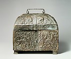 Casket, Brass; hammered in repoussé and chased