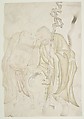 Two Lohans, Ink and transparent watercolor on paper