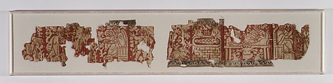 Fragmentary Band with Scenes from the Infancy of Christ, Wool, linen, silk; warp-faced compound twill