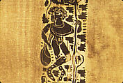 Tunic with Dionysian Ornament, Undyed linen with tapestry woven wool decorations