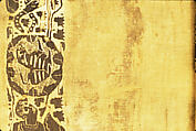 Tunic with Dionysian Ornament, Undyed linen with tapestry woven wool decorations