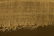 Tunic with Dionysian Ornament, Undyed linen with tapestry woven wool decorations