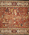Carpet with Palm Trees, Ibexes, and Birds, Cotton (warp and weft), wool (pile); asymmetrically knotted pile
