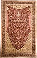 Pashmina Carpet with Gateway-and-Millefleur Pattern, Cotton (warp and weft), pashmina wool (pile); asymmetrically knotted pile
