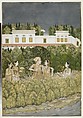 Prince and Ladies in a Garden, Nidha Mal (Indian, active ca. 1735–75), Ink, opaque watercolor, and gold on paper