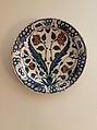 Iznik Ceramic Dish, Stonepaste; painted and glazed