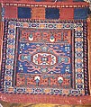 Shahsevan Double Saddle Bag, Wool and cotton; sumak technique
