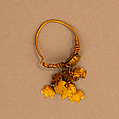 Earring, One of a Set of Four, Gold