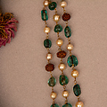 Necklace, Gold, pearls, and emeralds